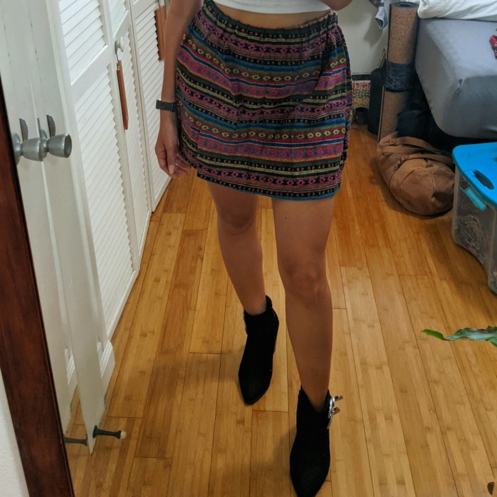 New Super Colorful Woven Statement Skirt
